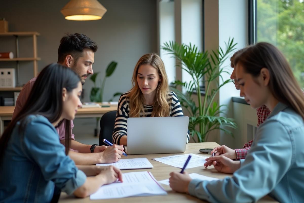EduNovus Global team working on educational consulting and student guidance